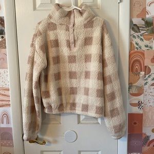 Crème and Beige Teddy Jacket